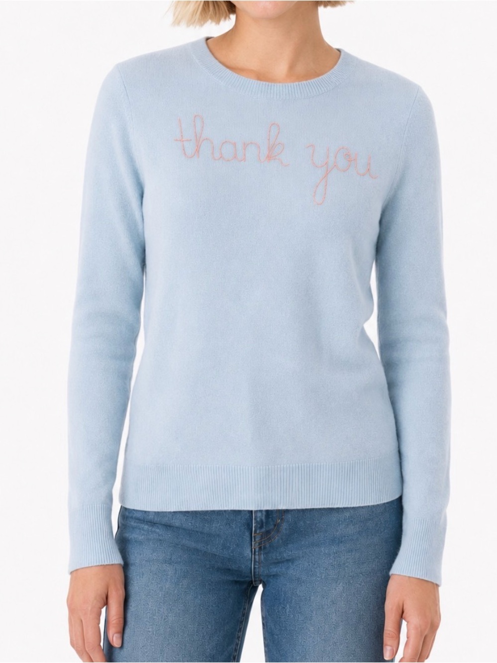 Lingua Franca Thank you Cashmere Sweater